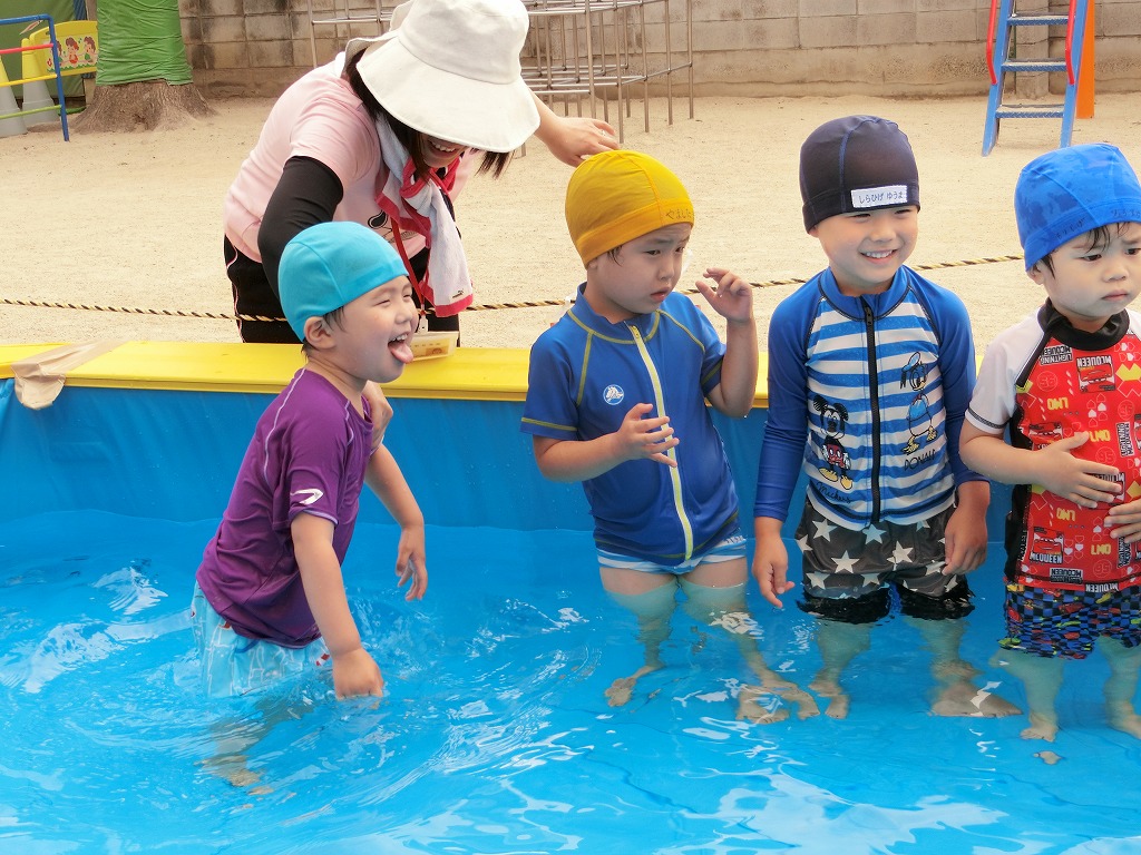 大美野幼稚園 プール遊び始まりました